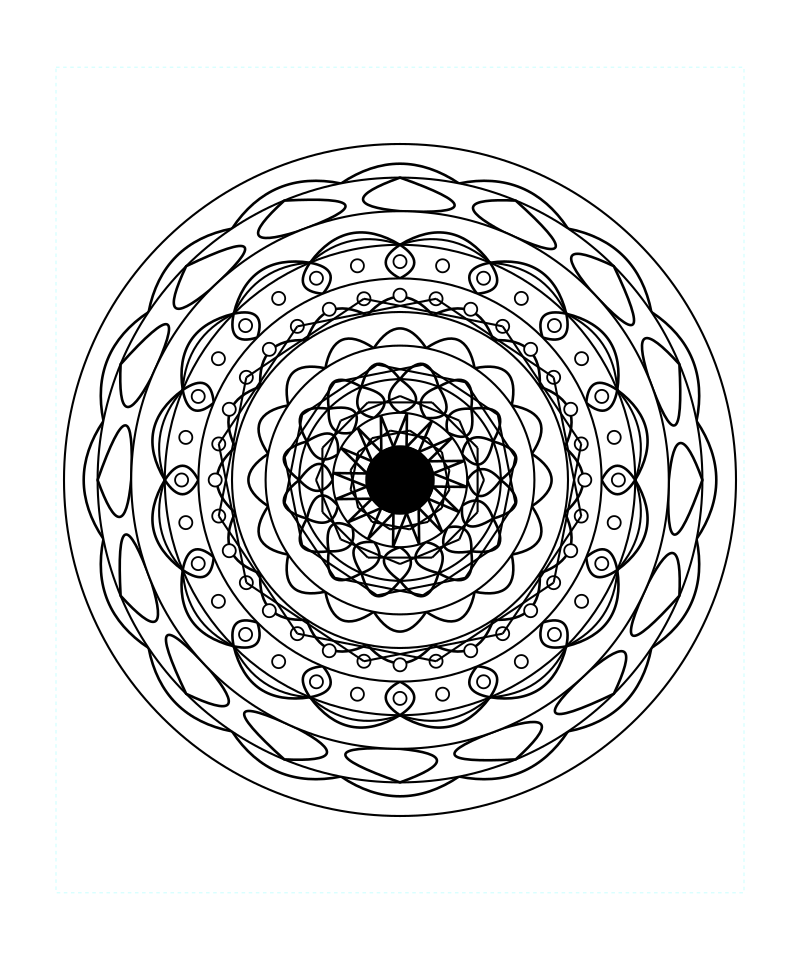 Sacred Geometry Mandala Star Peace Coloring Page