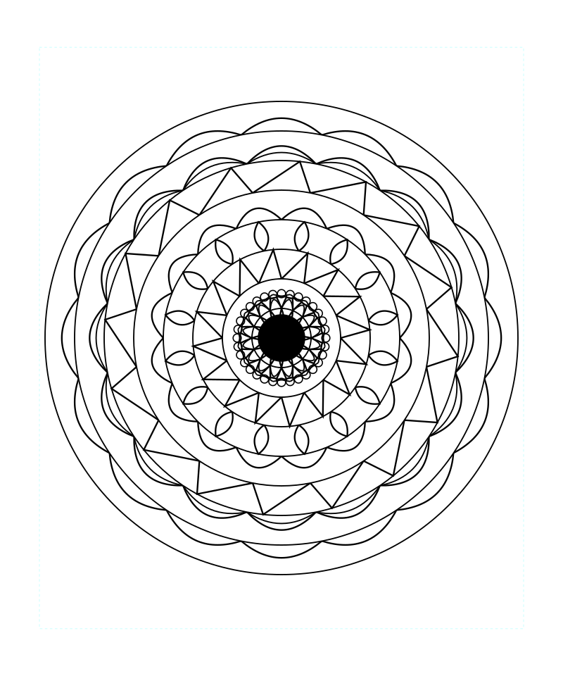 Sacred Geometry Mandala Stress Relief Coloring Page