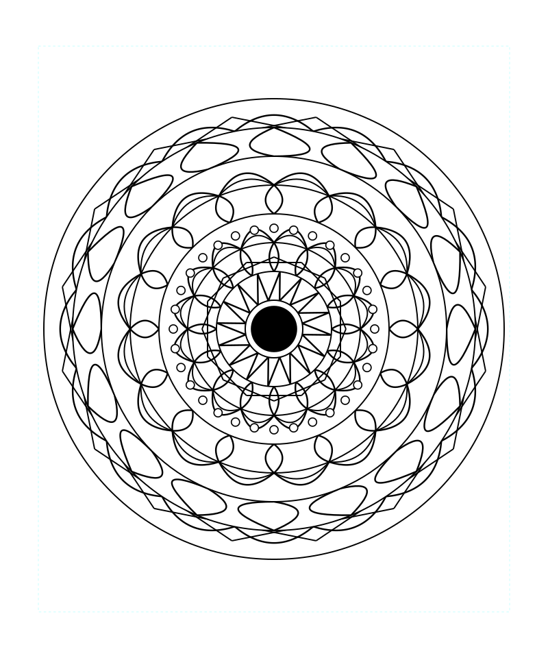 Sacred Geometry Mandala Stress Relief Mandala Art Coloring Page