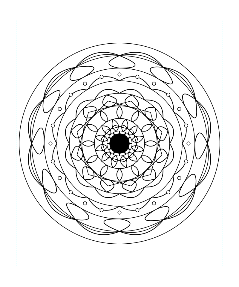 Sacred Geometry Mandala Svg Coloring Page