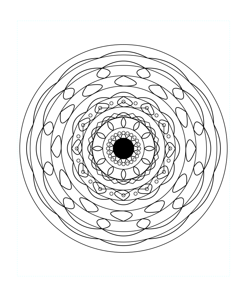 Sacred Geometry Mandala Temple Balance Coloring Page