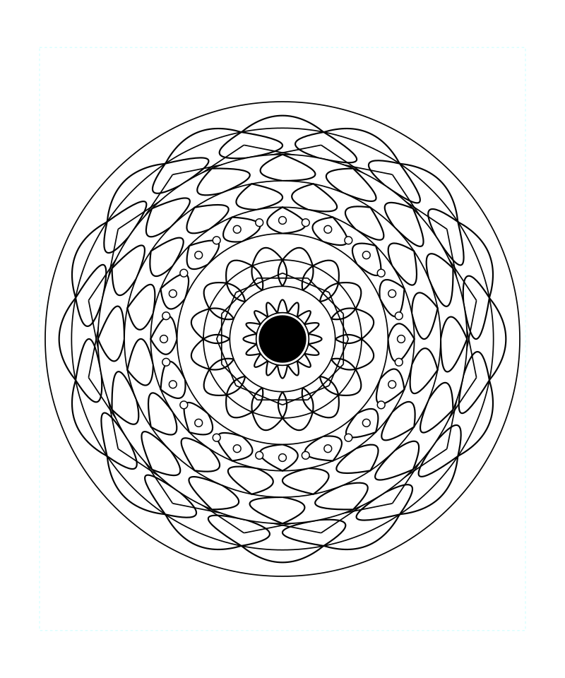 Sacred Geometry Mandala Temple Serenity Coloring Page