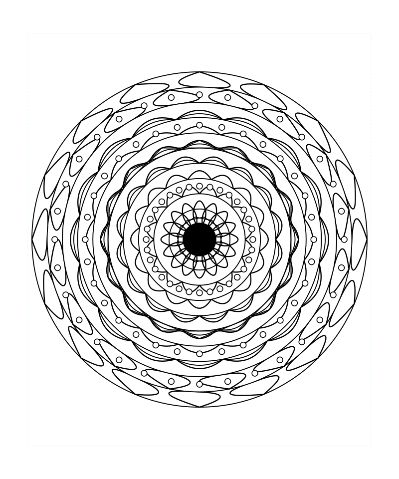 Sacred Geometry Mandala Temple Spirit Coloring Page