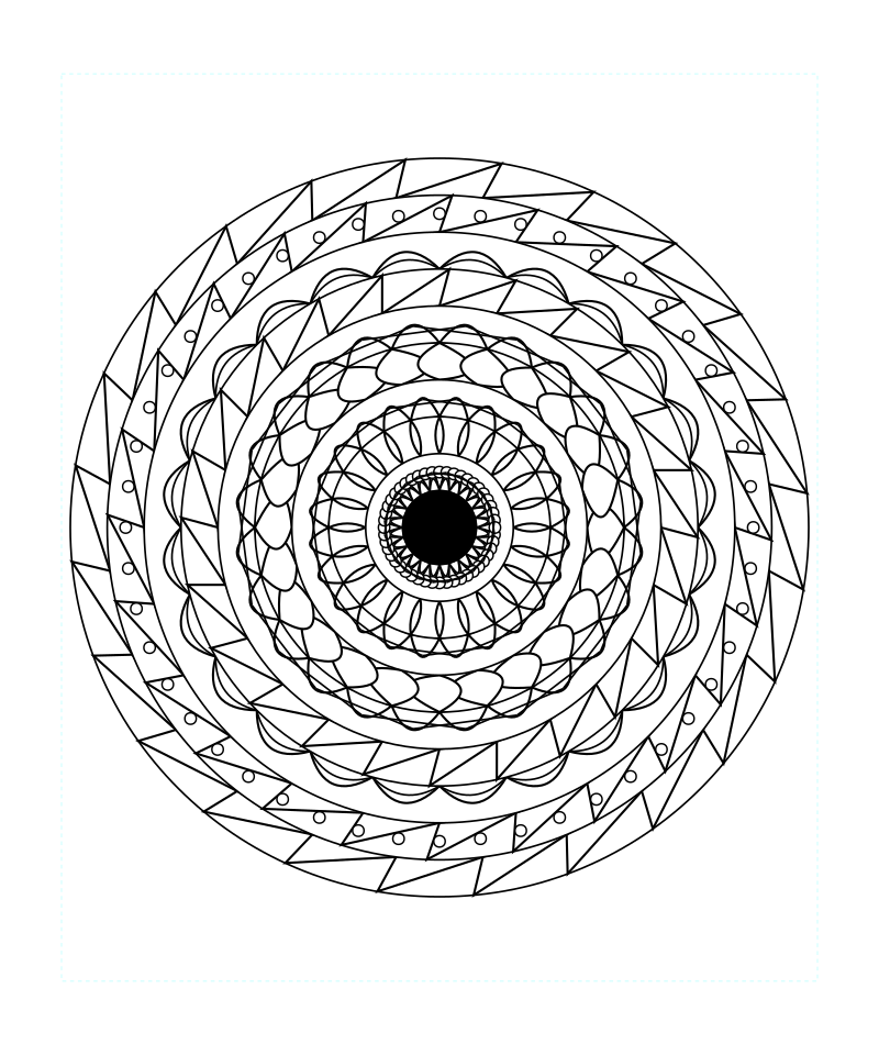 Sacred Geometry Mandala Universal Pattern Coloring Page