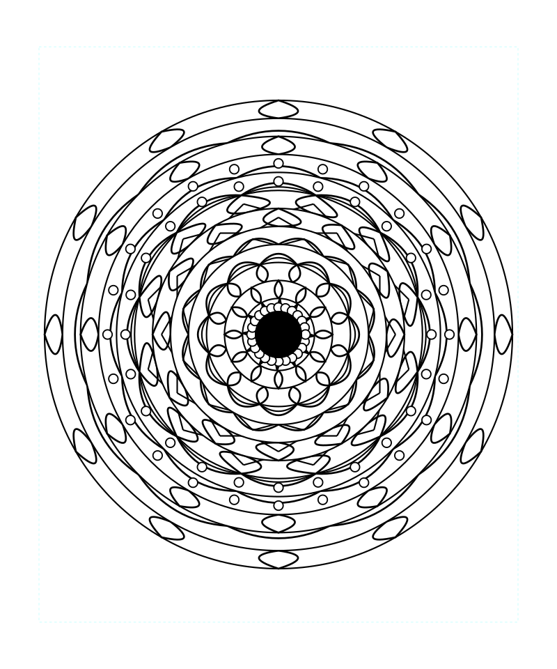 Sacred Geometry Mandala Universe Light Coloring Page