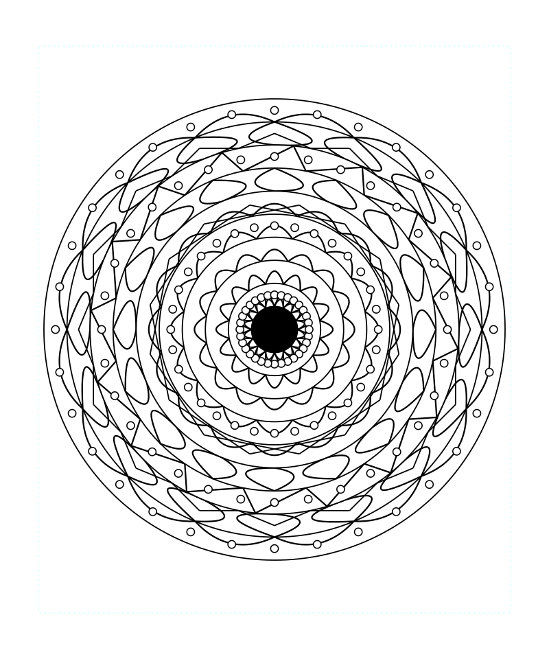 Sacred Geometry Mandala Universe Mandala Pattern Coloring Page