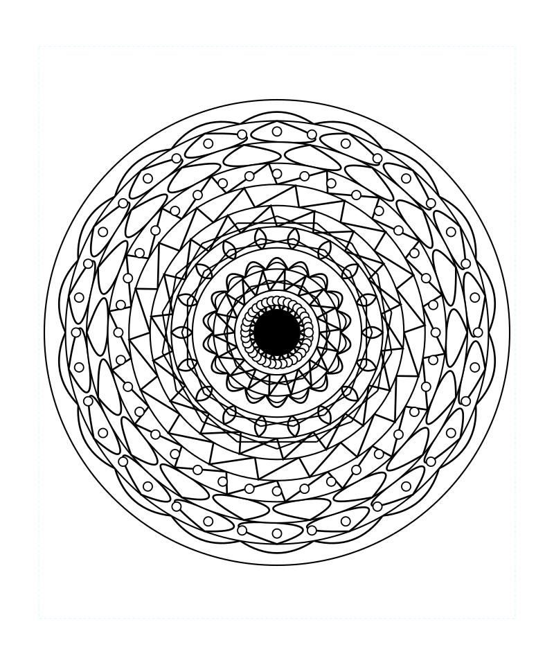 Sacred Geometry Mandala Zen Balance Coloring Page