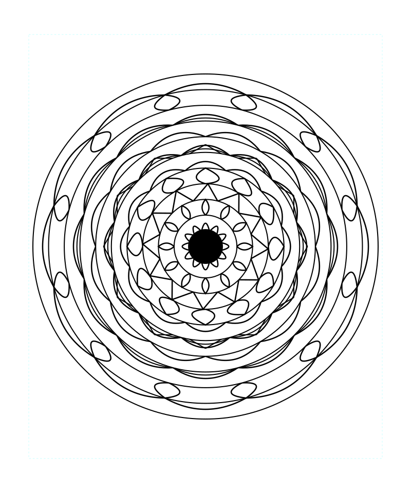 Sacred Geometry Mandala Zen Line Pattern Coloring Page