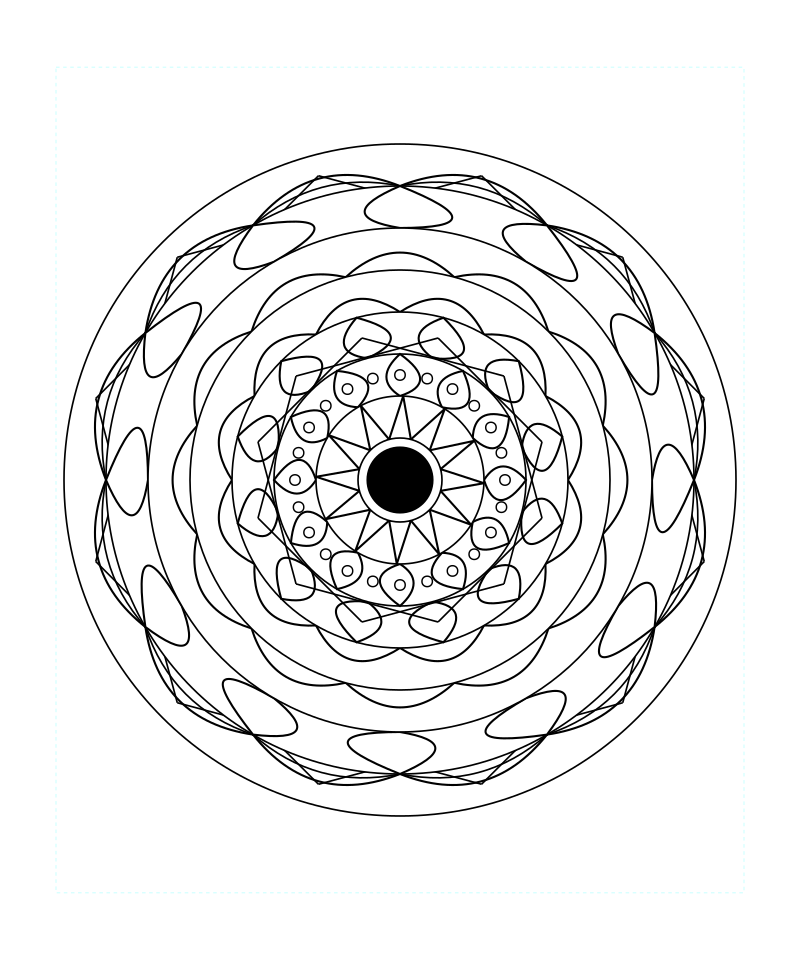 Sacred Geometry Mandala Zen Peace Coloring Page