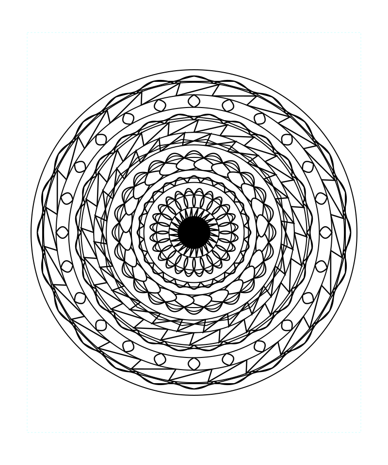 Sacred Geometry Mandala Zen Serenity Coloring Page
