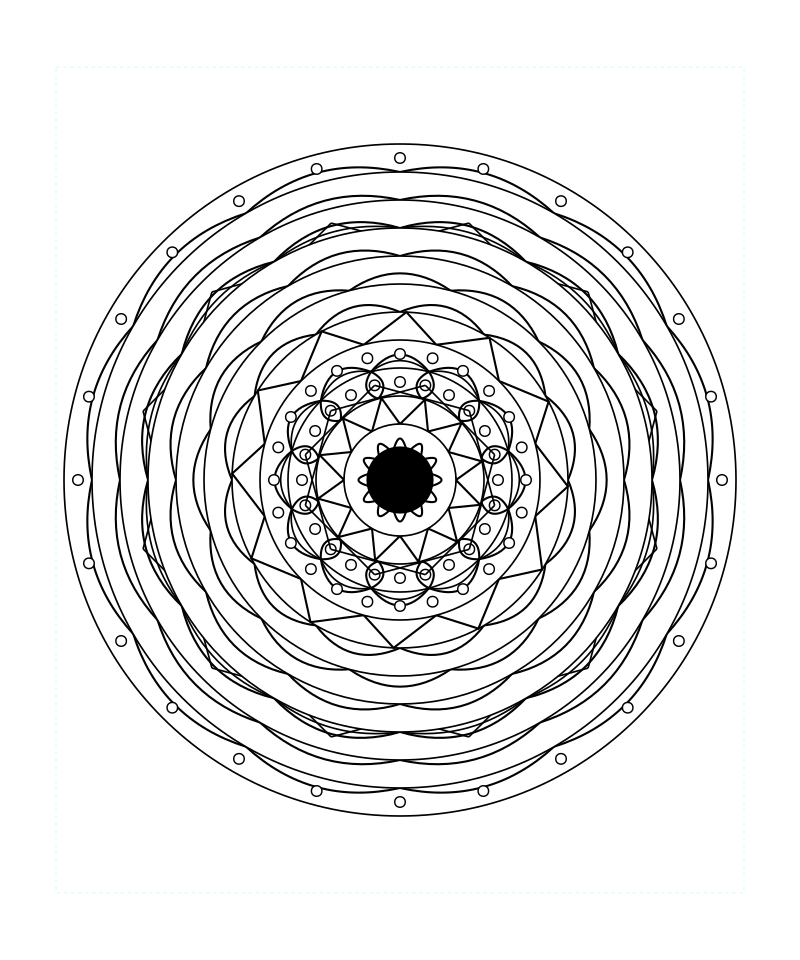 Sacred Geometry Mandala Zen Symmetry Coloring Page