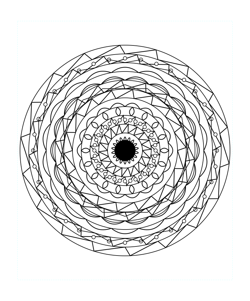 Sacred Harmony Bloom Mandala Coloring Page