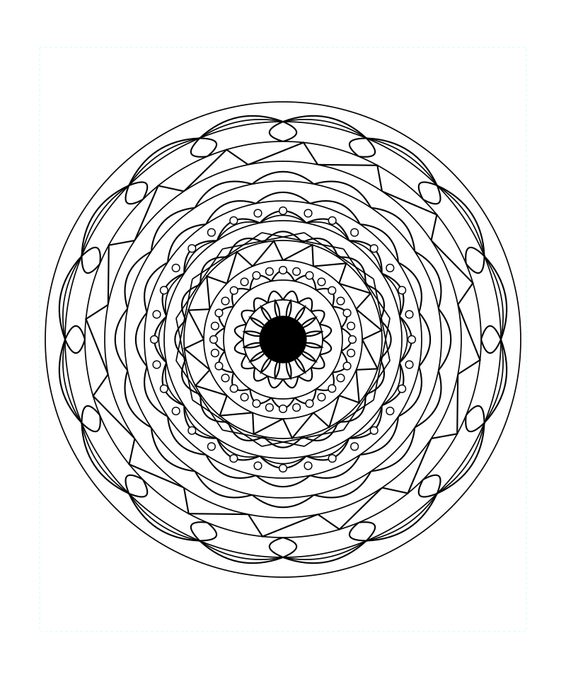 Sacred Harmony Flower Mandala Coloring Page