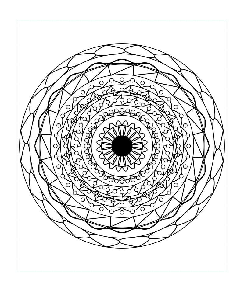 Sacred Harmony Geometry Mandala Coloring Page Free Printable