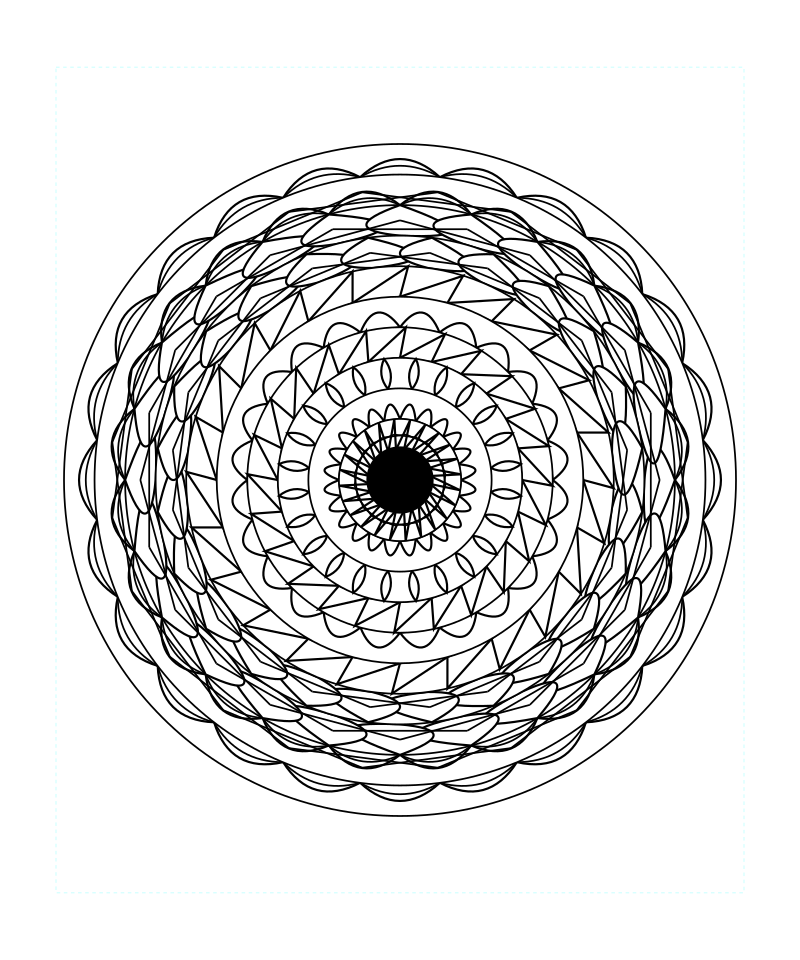Sacred Harmony Geometry Mandala Coloring Page