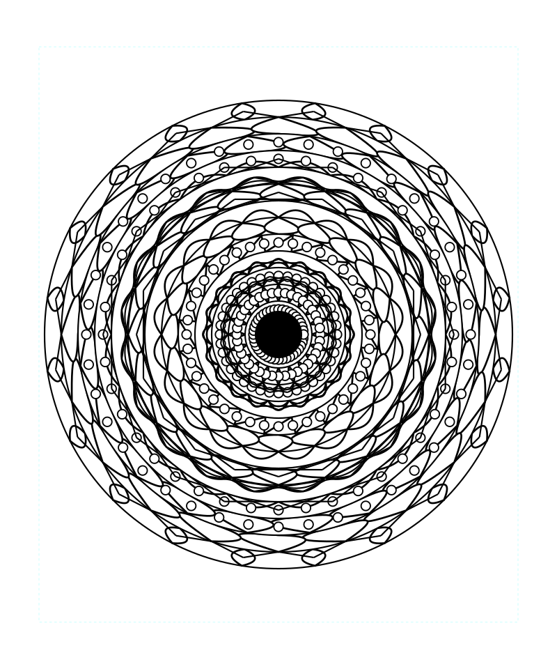 Sacred Harmony Geometry Pattern Coloring Page