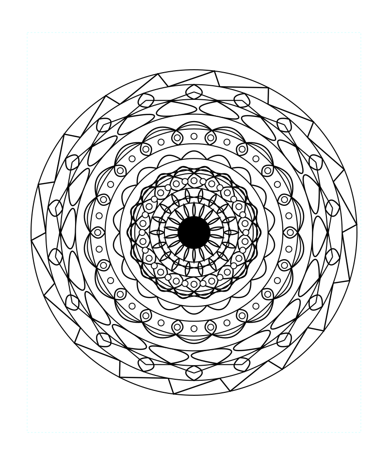 Sacred Harmony Star Mandala Coloring Page