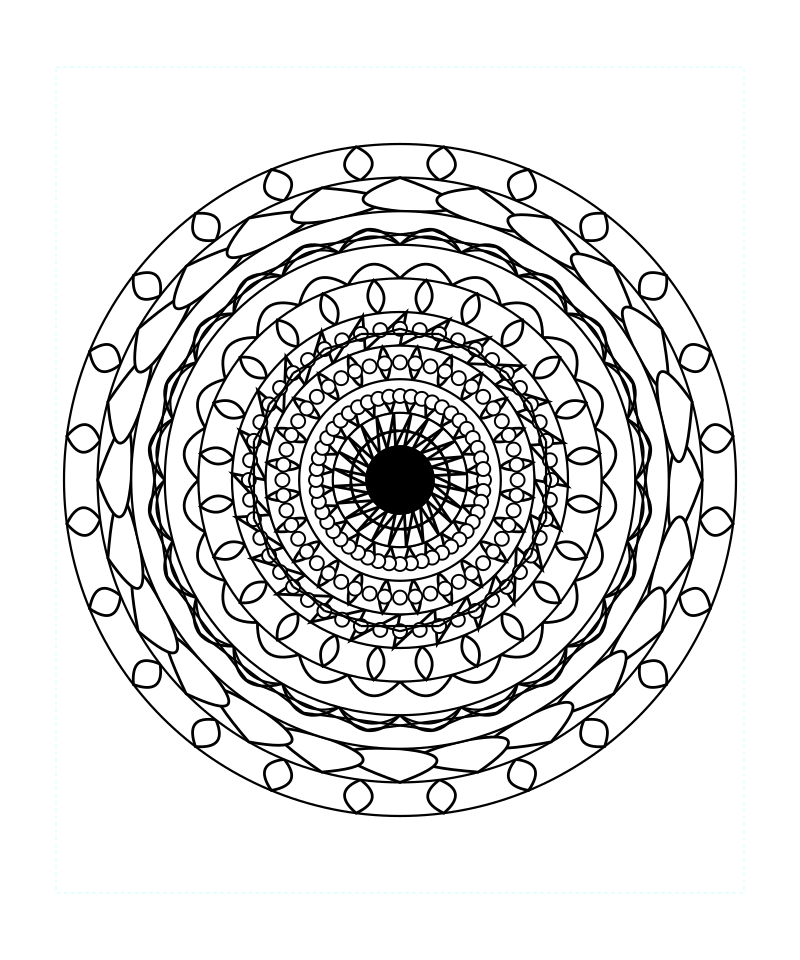 Sacred Infinite Flower Mandala Coloring Page
