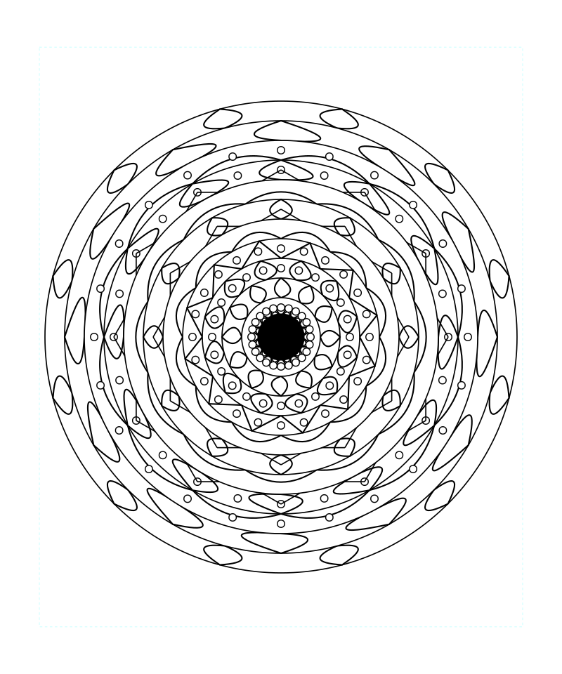 Sacred Infinite Pattern Mandala Coloring Page