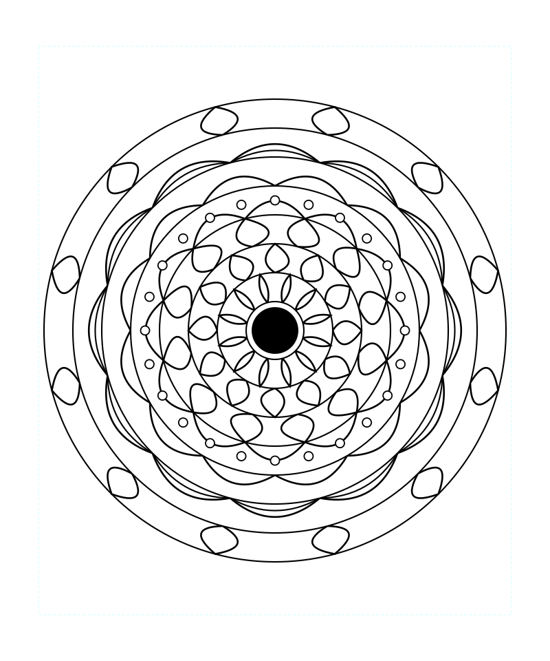 Sacred Light Geometry Mandala Coloring Page Free Svg
