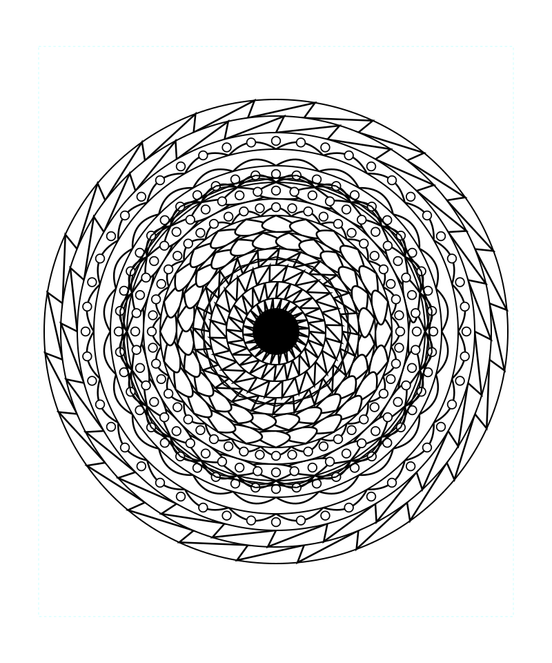 Sacred Light Mandala Coloring Page