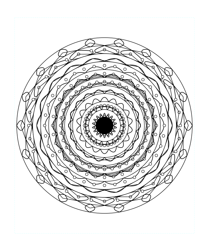 Sacred Lotus Star Mandala Coloring Page