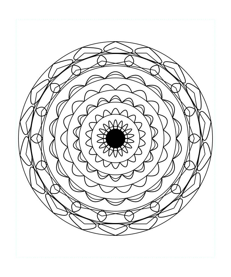 Sacred Moon Mandala Coloring Page