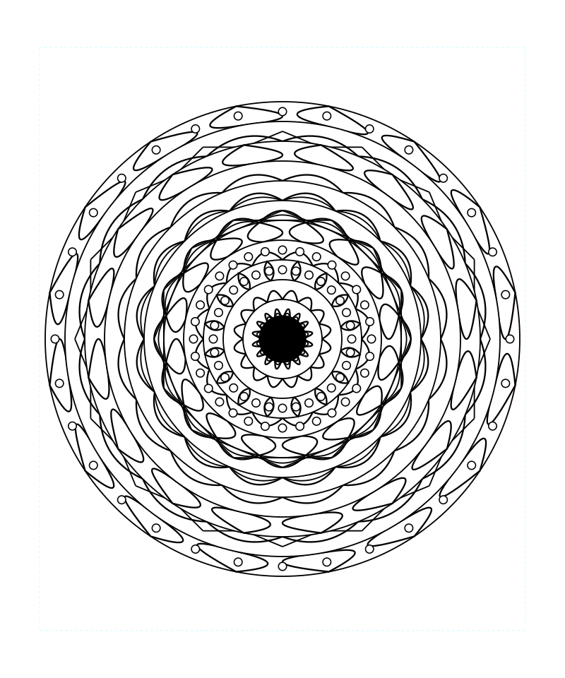 Sacred Mystic Flower Mandala Coloring Page