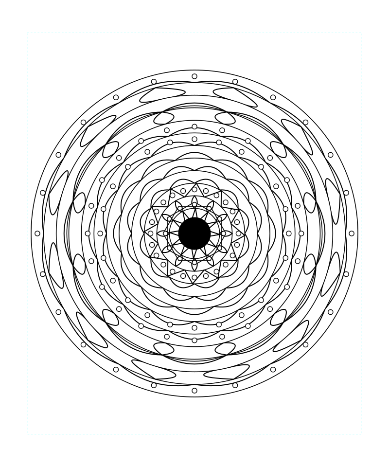 Sacred Mystic Geometry Mandala Coloring Page
