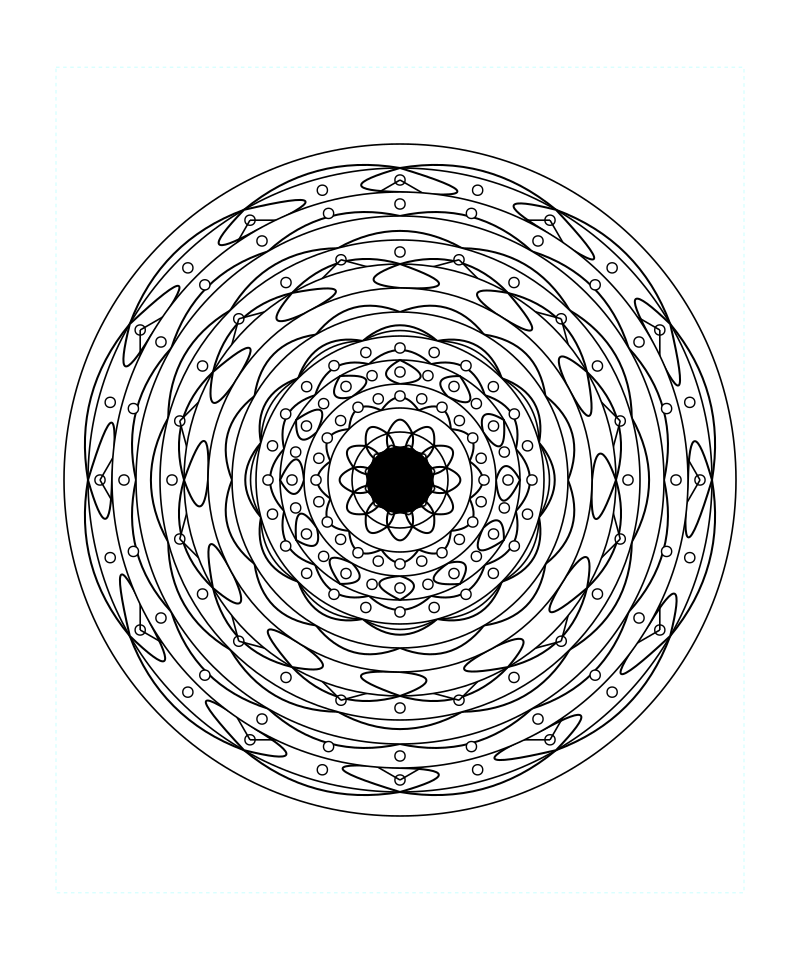 Sacred Mystic Symmetry Mandala Coloring Page