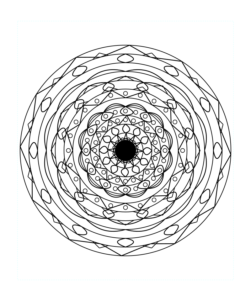 Sacred Ornamental Mandala Coloring Page