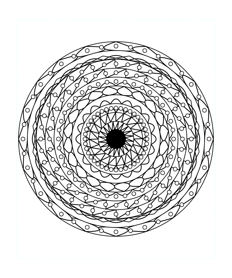 Sacred Pattern Geometry Mandala Coloring Page Printable