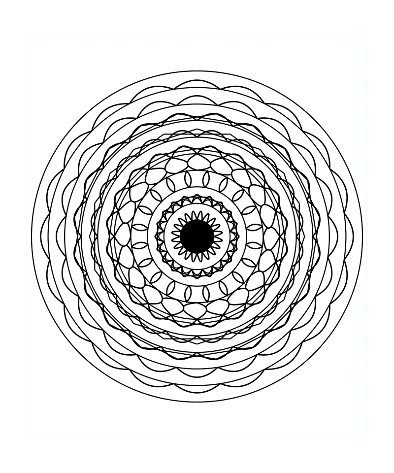 Sacred Radiant Pattern Mandala Coloring Page