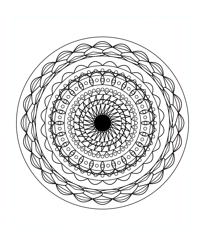 Sacred Radiant Star Mandala Coloring Page