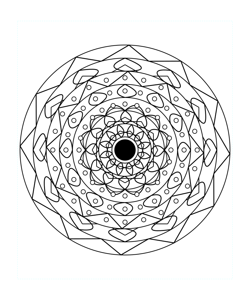 Sacred Serenity Geometry Mandala Coloring Page
