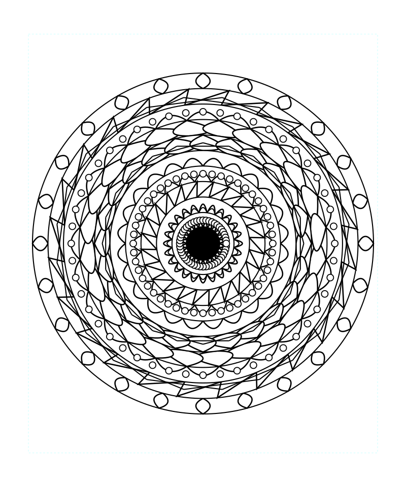 Sacred Serenity Mandala Coloring Page