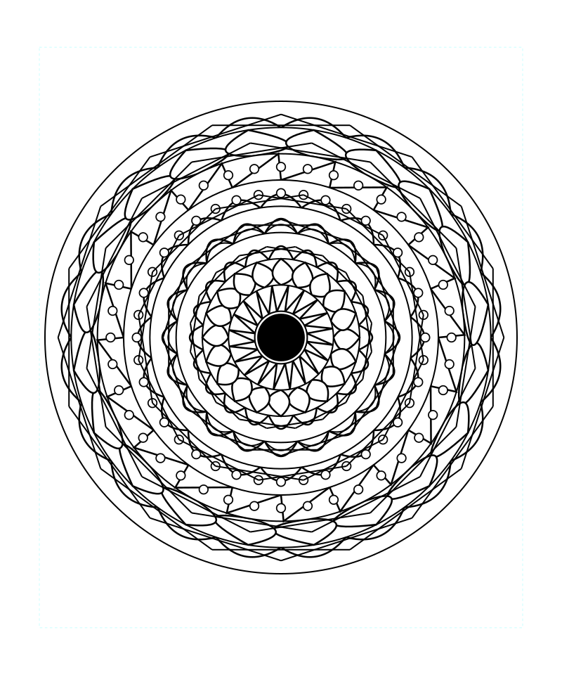 Sacred Spirit Flower Mandala Coloring Page