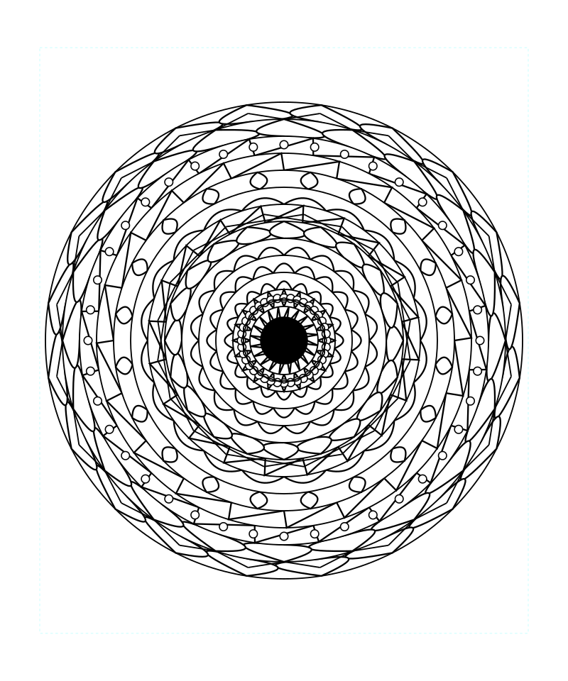 Sacred Spirit Geometry Mandala Coloring Page