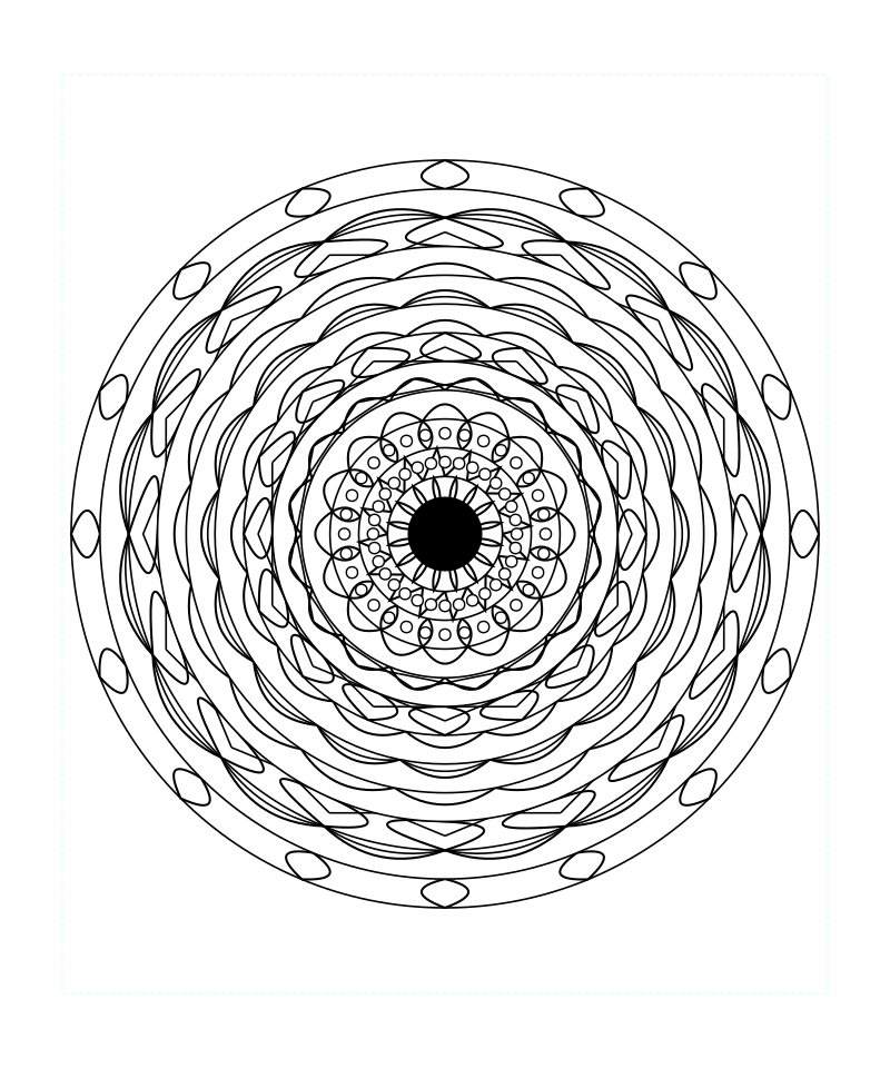 Sacred Spirit Symmetry Mandala Coloring Page