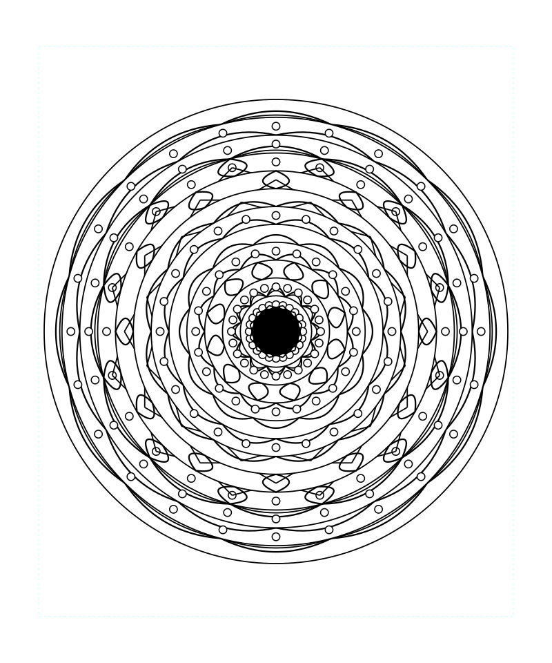 Sacred Spiritual Circle Mandala Coloring Page