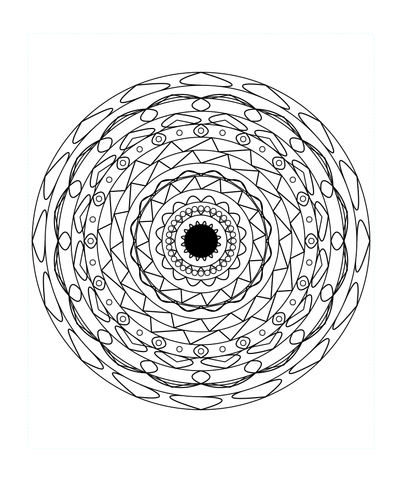 Sacred Star Bloom Mandala Coloring Page