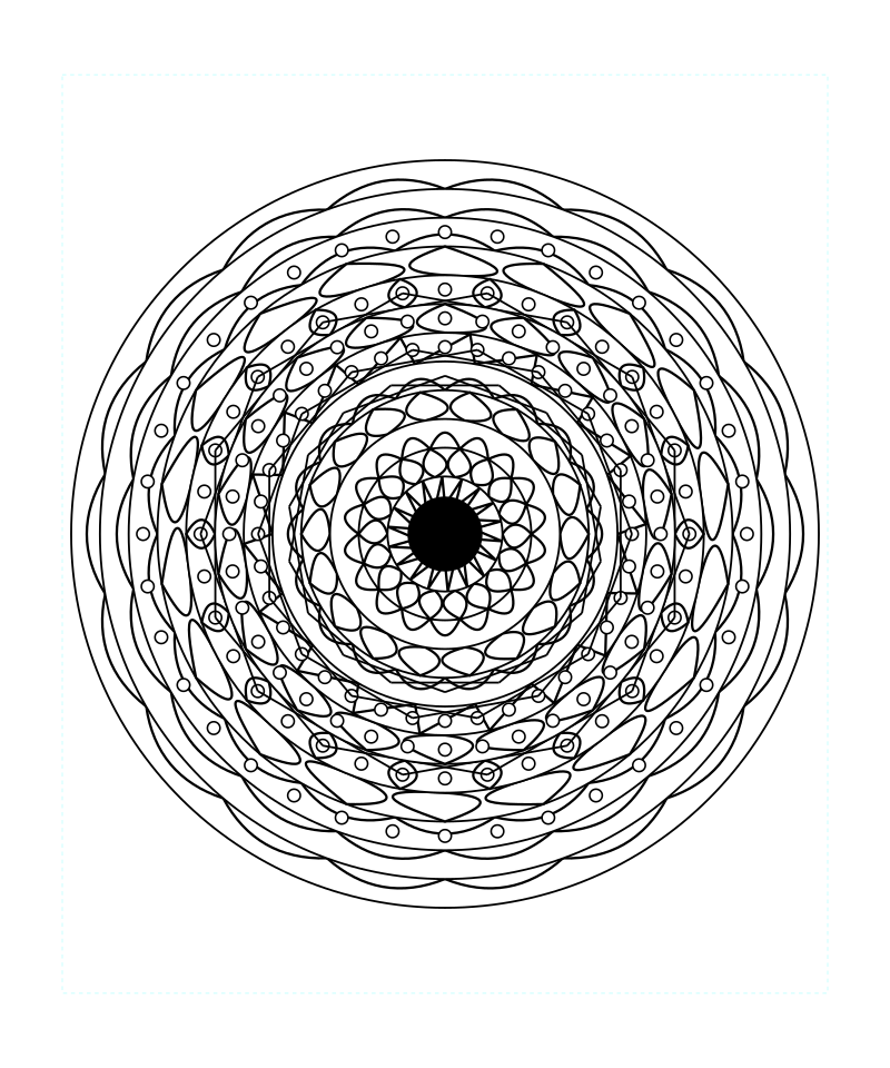 Sacred Star Circle Mandala Coloring Page