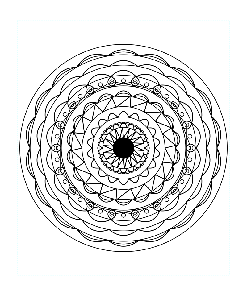 Sacred Star Geometry Mandala Coloring Page Printable