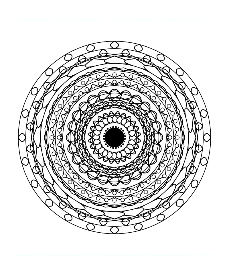 Sacred Star Geometry Mandala Coloring Page