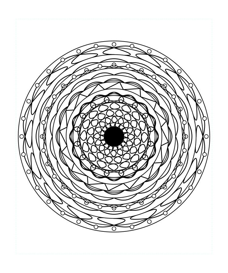 Sacred Star Geometry Pattern Coloring Page