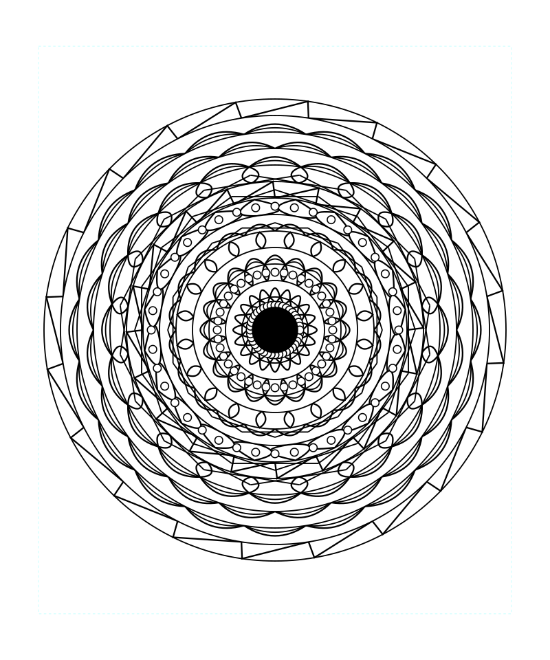 Sacred Star Mandala Coloring Page