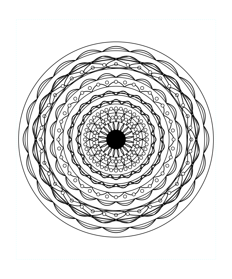 Sacred Sunburst Mandala Coloring Page