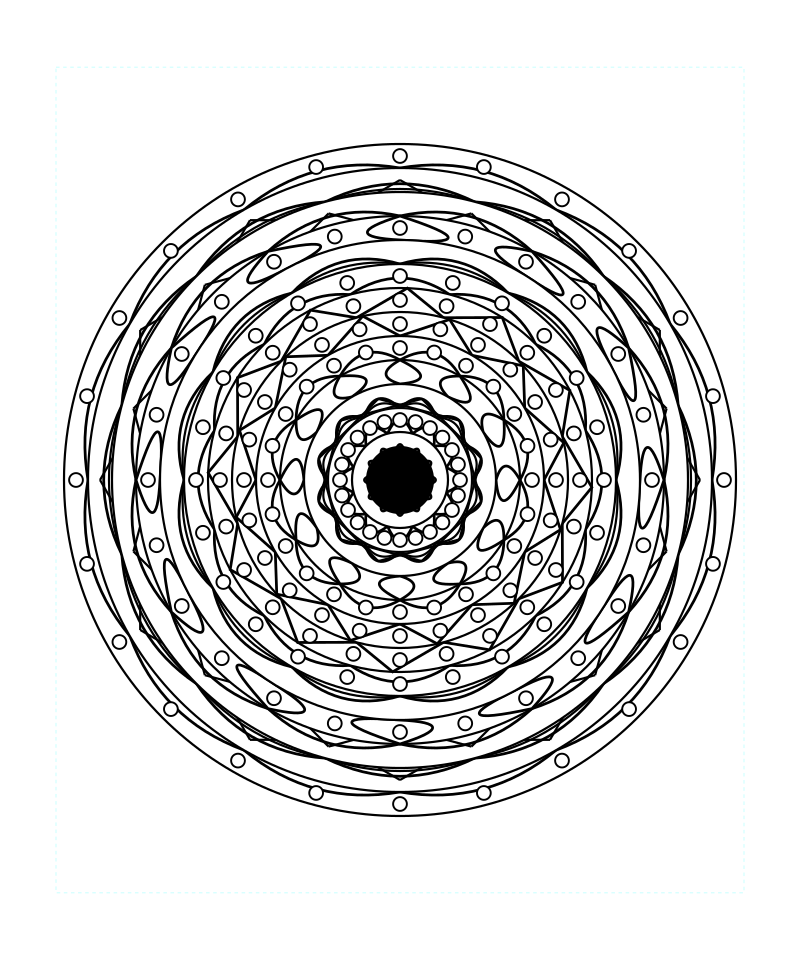 Sacred Symmetry Flower Mandala Coloring Page
