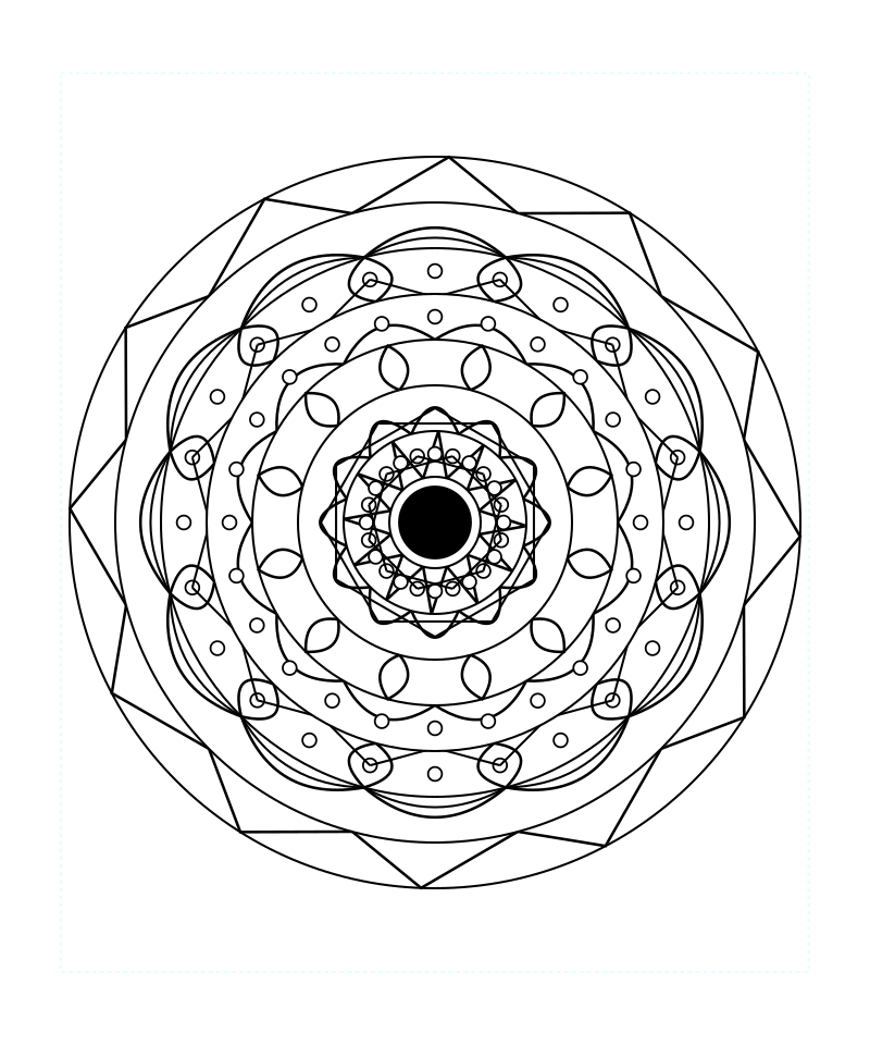 Sacred Timeless Mandala Coloring Page