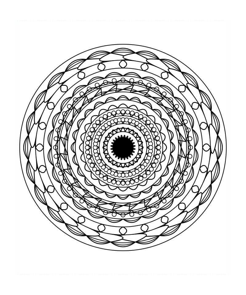 Sacred Tranquil Star Mandala Coloring Page